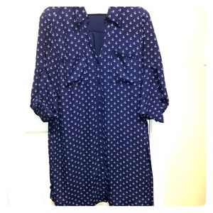 Express anchor shirt dress
